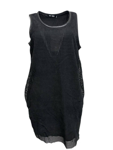 BLK DNM Women's Black Leather Sleeveless Short Dress 11 Size S NWT