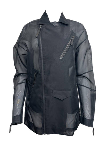 BLK DNM Women's Black Silk Leather Details Jacket 11 Size Small NWT