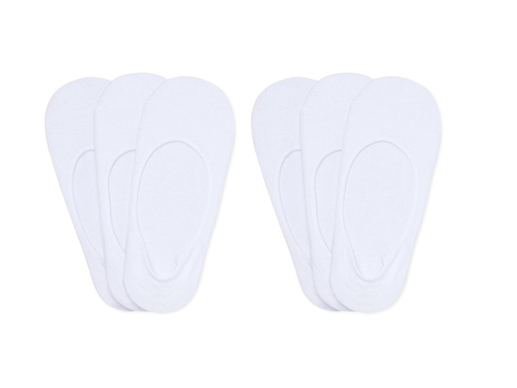 Warner's Women's White 6 Pair Never Slip Microfiber Liner Sz 7-10 NEW