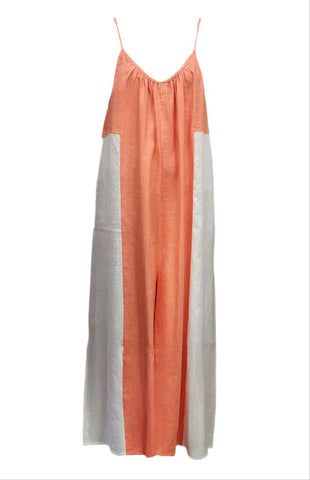 HoodLamb Women's Coral Wide Contrast Midi Hemp Jumper 420 NWT