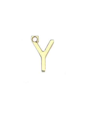 Max Mara Women's Gold Letter Alphabet Y Pendant Charm NWT