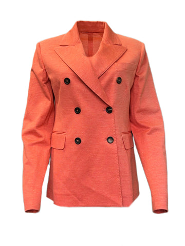 Max Mara Women's Orange Zirlo Double Breasted Blazer Size 10 NWT