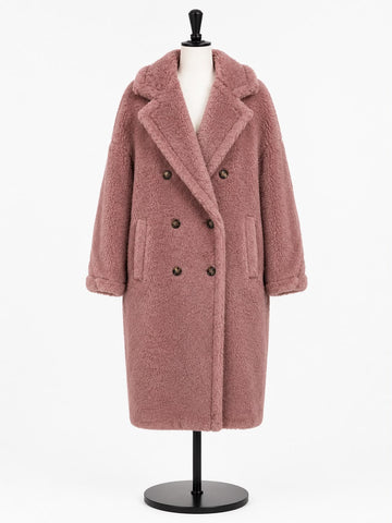 Max Mara Women's Pink Zitto Button Closure Coat NWT