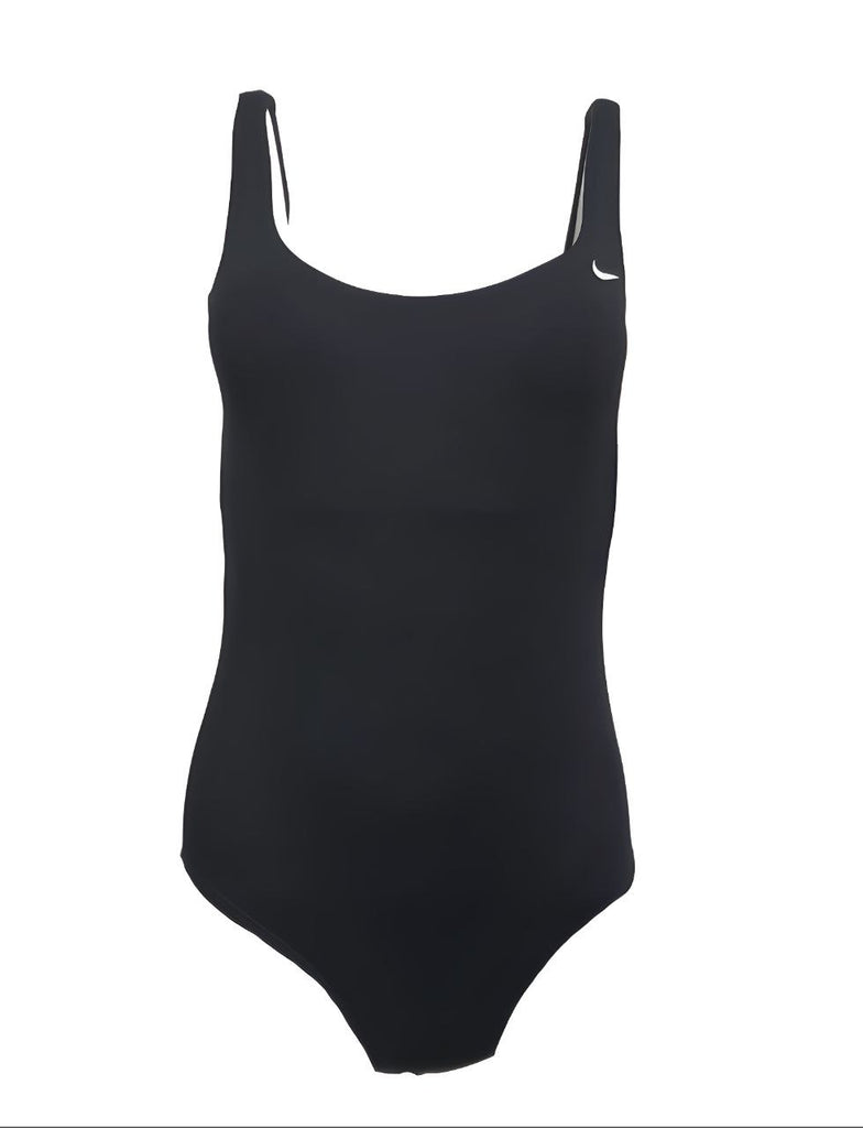 NIKE Women's Black Built In Bra Square Back One Piece Swimsuit #223 Small NWT