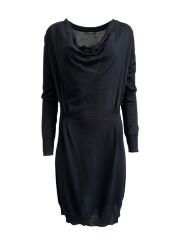 SEVENTY Women's Black Cowl Neck Long Sleeve Dress 9562600 $247 NEW