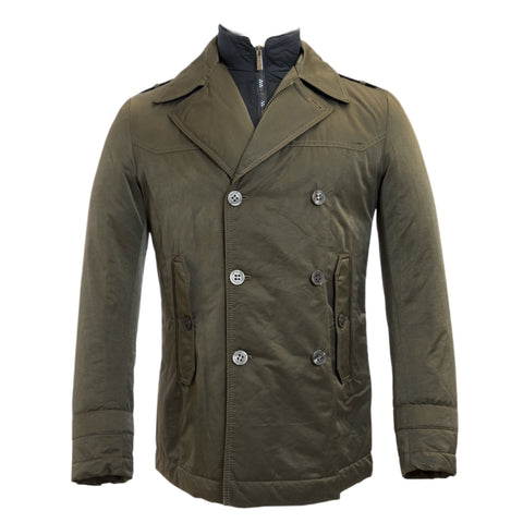 J.W. TABACCHI Olive Removable Front Lining Basic Jacket M6035N $354 NWT