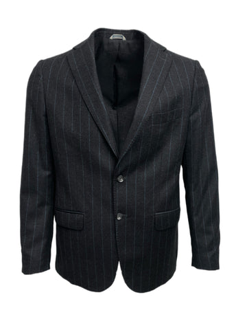KRIZIA UOMO Navy Blue 2-Piece Wool Pinstripe Suit A5002 Sz IT 54 $657 NWT