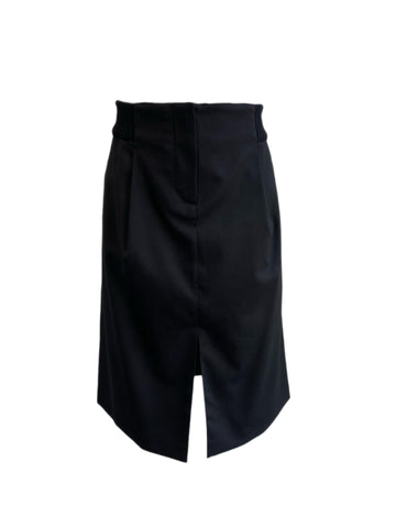 LES COPAINS BLUE Women's Front Slit Skirt IT 46 Black