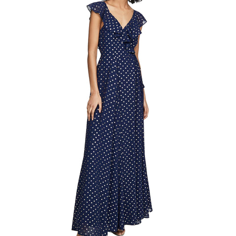 YUMI KIM Women's Hot Spot Navy Iris Maxi Dress #DR19598 NWT
