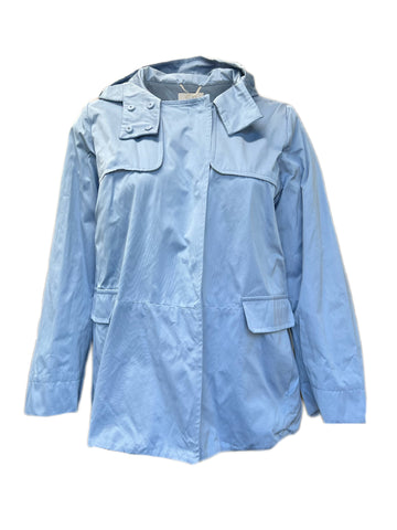 Marina Rinaldi Women's Blue Livinston Hooded Jacket Size 22W/31 NWT