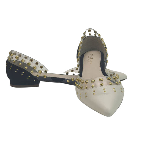 CECELIA New York Women's Black Alabaster Min Balerina Flats #QTK9528 NWT