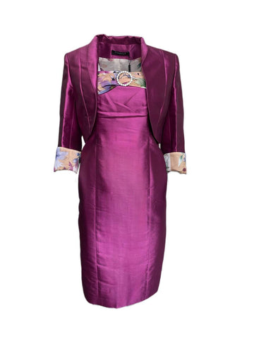 THANA Women's Purple Two-Piece Dress Suit 26549 IT Size 44 $1320 NEW