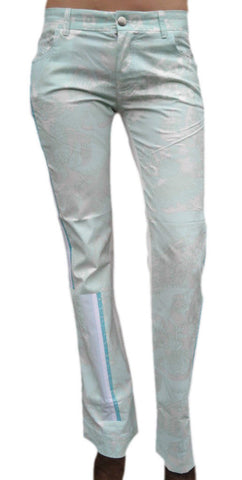 CUSTO BARCELONA Women's Rama Horses Bootcut Pants 293074 $207 NWT