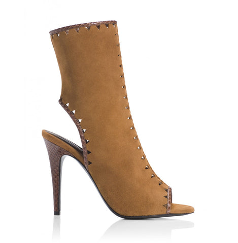 Tamara Mellon Tan Suede Sunkiss Boots 105MM Heels $1,195 NEW