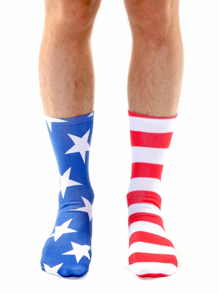LIVING ROYAL Stars and Stripes Novelty Crew Socks $12 NEW