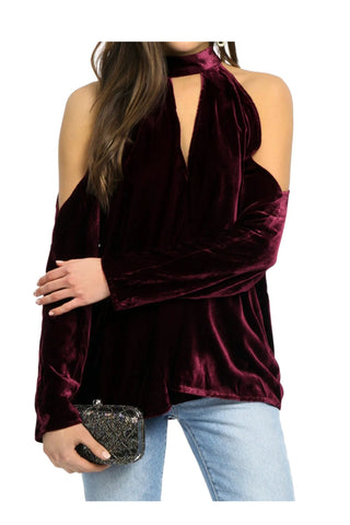 YUMI KIM Women's Merlot Hot And Cold Top #TP16208 XS NWT