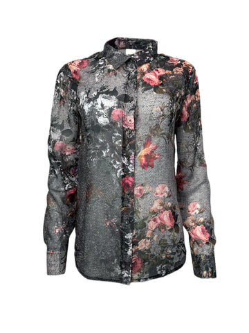 ECRU Women's Multicolor Button Down Collared Shirt #106 S NWOT