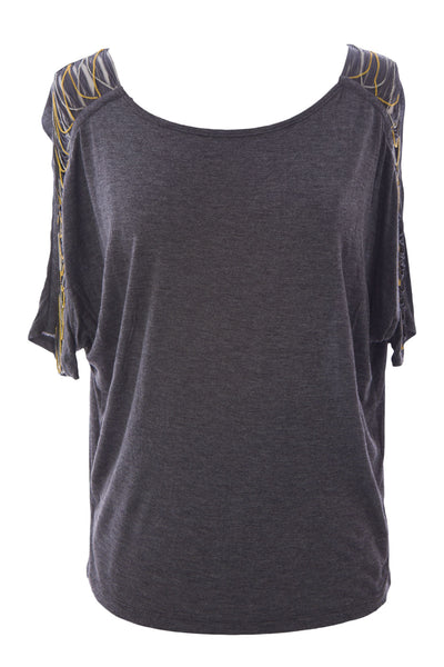 August Silk Women's Chainlink Detail Dolman Sleeve Blouse NWT $58