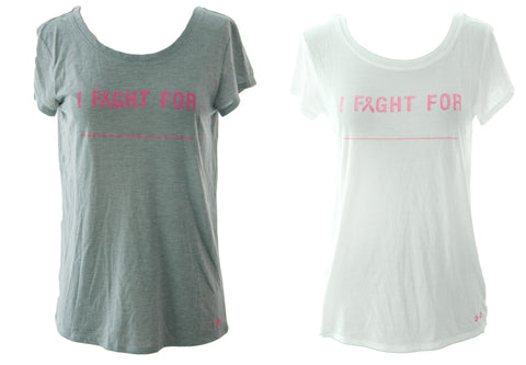 Under Armour Power in Pink Women's "I Fight For" T-Shirt 1264863 $29.99 NEW