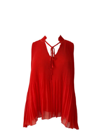DEREK LAM Women's Red Sleeveless Top #13PG 12 NWT