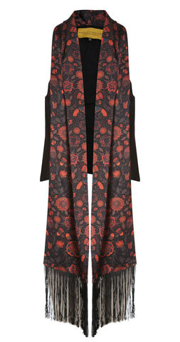 Hanley Mellon Women's Floral Printed Scarf Vest