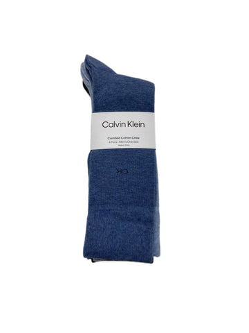 Calvin Klein Men's 4 Pair Multicolor Mid Calf Combed Cotton Socks Sz 7-12 NWT