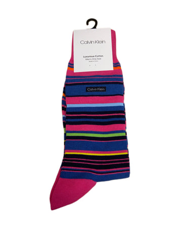 Calvin Klein Men's 1 Pair Pink Mid Calf Luxurious Cotton Socks Sz 7-12 NWT