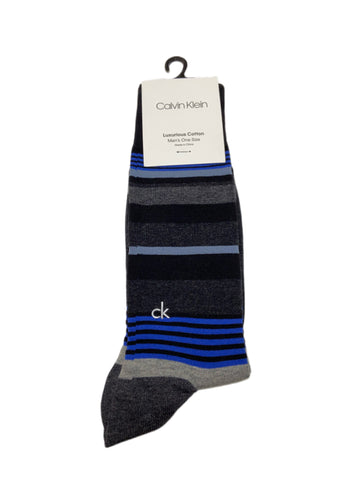 Calvin Klein Men's 1 Pair Multicolor Mid Calf Luxurious Cotton Socks Sz 7-12 NWT