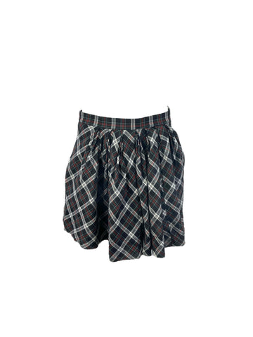 STEVEN ALAN Women's Black Georgia Plaid Pocket Skirt NWT