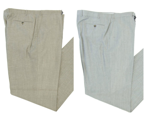 PAL ZILERI Flat Front Unhemmed Dress Pants 3110B $365 NWT