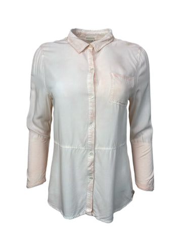 ECRU Women's Pink Button Down Garment Dye Shirt #3117 S NWT