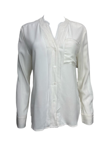 ECRU Women's White Alabaster Pocket Button Down Shirt #3945 S NWT
