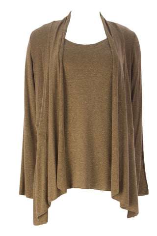 Miraclebody by Miraclesuit Women's Bronze Metallic Two Piece Twin Set