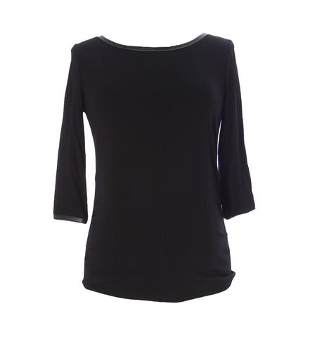 9FASHION Maternity Women's Carrie Black Blouse Sz S $95 NEW