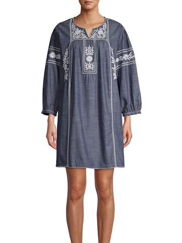 ROBERTA ROLLER RABBIT Women's Indigo Abigail Dress $245 NEW