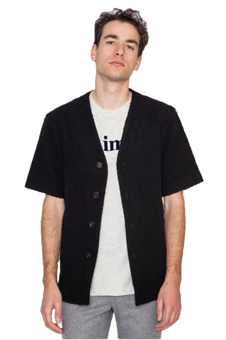 AIME LEON DORE Men's Black Nubby Wool Baseball Shirt Size X-Large NWT