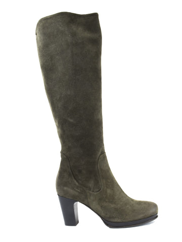 ALBERTO FERMANI Women's Green Bosco Suede Knee Boots Size 6.5 Floor Model