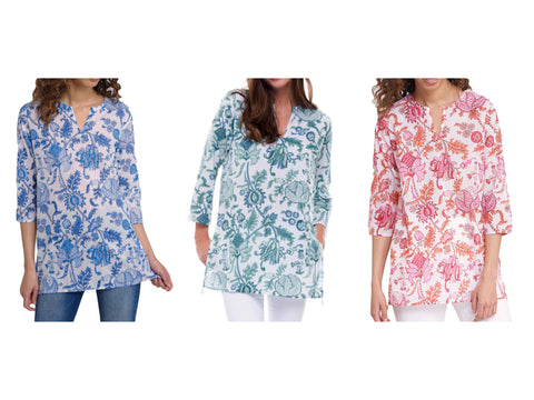 ROBERTA ROLLER RABBIT Women's Amanda Kurta $85 NEW