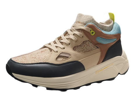 BRANDBLACK Men's Beige Colorblock Aura High Top Lace Up Sneakers #421BB 10 NWB