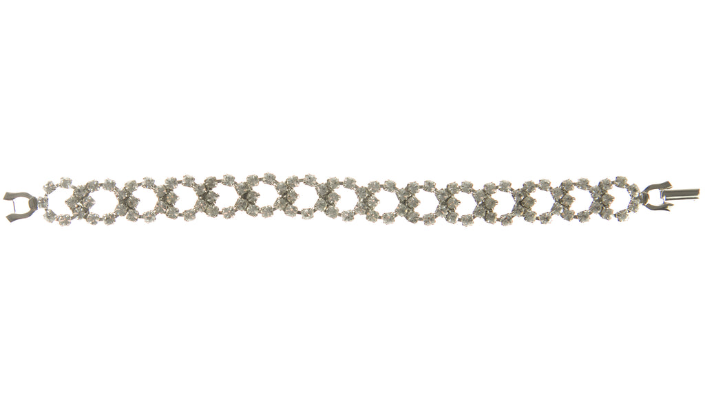 JOOMI LIM Let them Eat Cake Crystal Bracelet - White/Rhodium $250 NEW