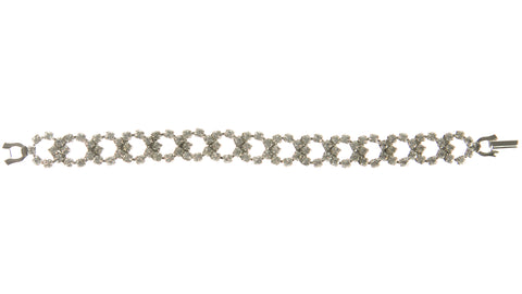 JOOMI LIM Let them Eat Cake Crystal Bracelet - White/Rhodium $250 NEW