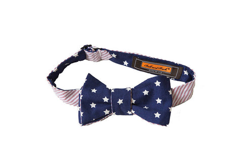 BALL AND BUCK Men's Stars and Stripes Adjustable Patriotic Bowtie NEW