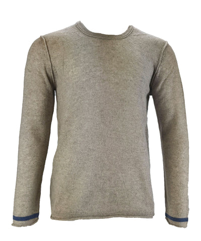 Benson Men's Beige Cashmere Wool Crew Neck Sweater CSW01 Size Large NWT