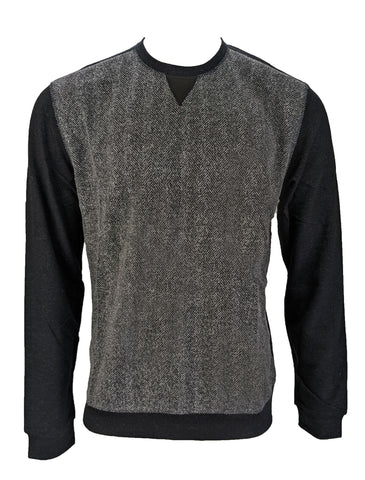 Benson Men's Black and Grey Jaquard Shirt SWF02 Size Large NWT