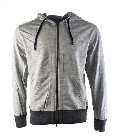 Benson Grey Melange Cotton Full Zip Hoodie WS02 Size Large NWT