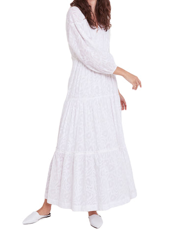 ROBERTA ROLLER RABBIT Women's White Berkley Dress Sz L $195 NEW