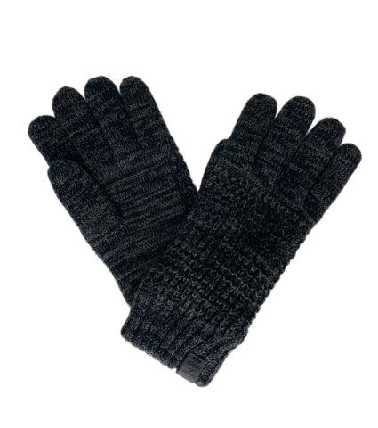 Bickley + Mitchell Men's Black Twist Basic Knitted Gloves One Size NWT