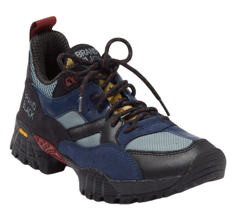 BRANDBLACK Men's Black Leather Cresta Lace Up Sneaker #475BB 8 NWB