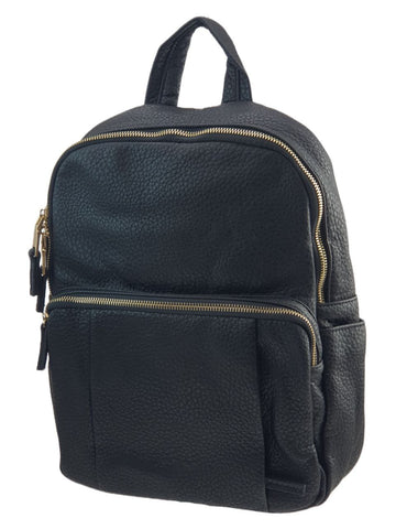 URBAN ORIGINALS Women's Black Vegan Leather Fashion Backpack #Blk1 NWT