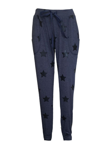 TEREZ Women's Blue Stars Foil Pants #23778501 X-Small NWT